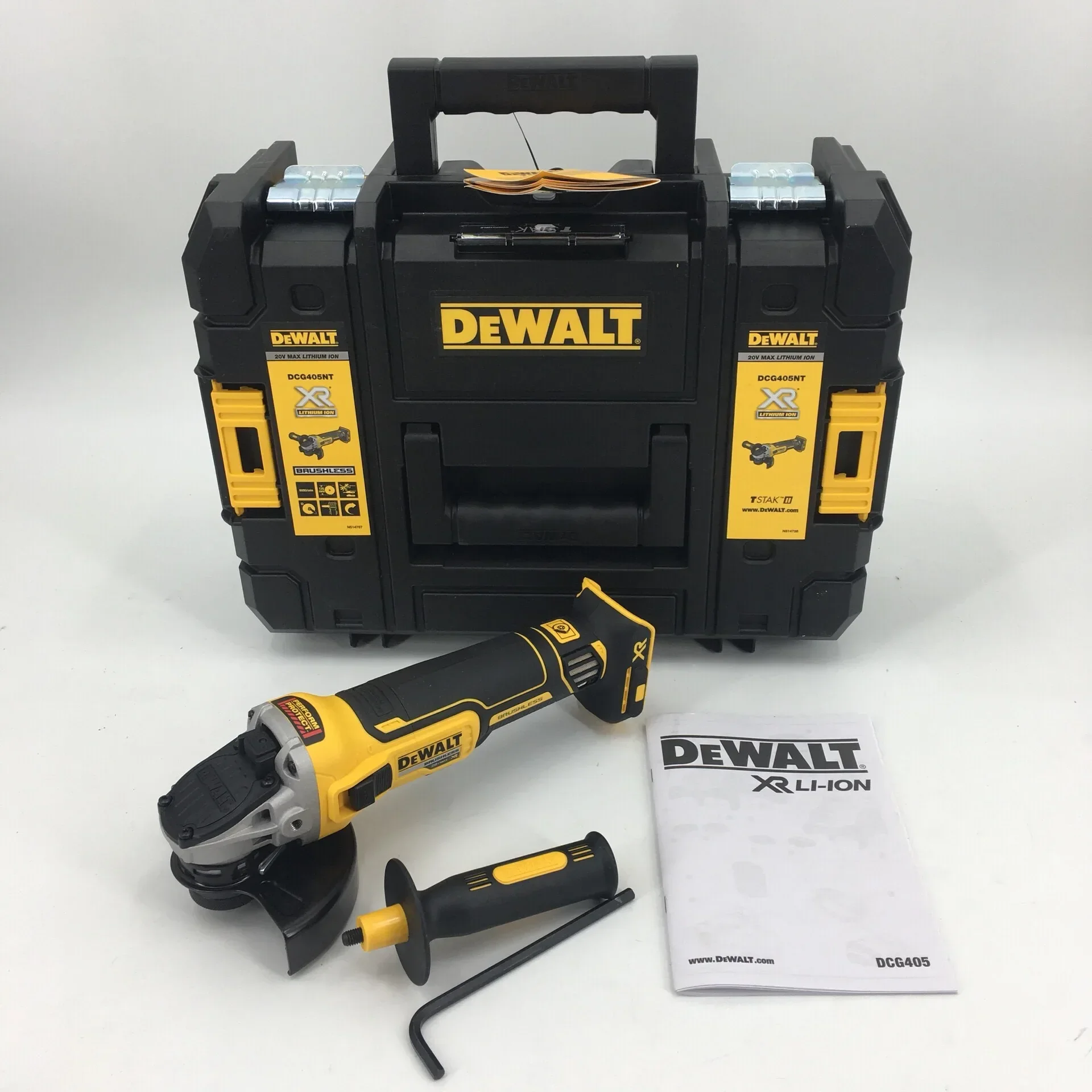 

DEWALT DCG405 125MM(4.5in) Brushless Cordless SLIDE SWITCH SMALL ANGLE GRINDER WITH KICKBACK BRAKE 20V 9000RPM Bare Tool Body O