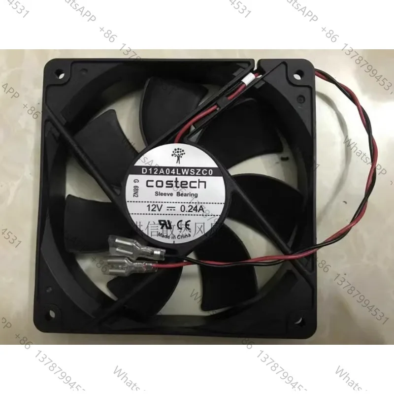 Original New Cooler Fan for Sleeve Bearing 12025 D12A04LWSZC0 12V 0.24A Cooling Fan 120X120X25MM