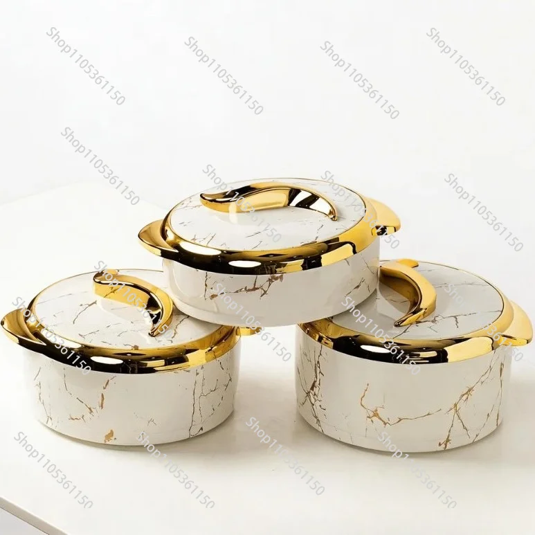 3PCS Food Warmers foreign trade export hot-selling set thermal insulation lunch box 1.5-2-2.5L thermal insulation tableware