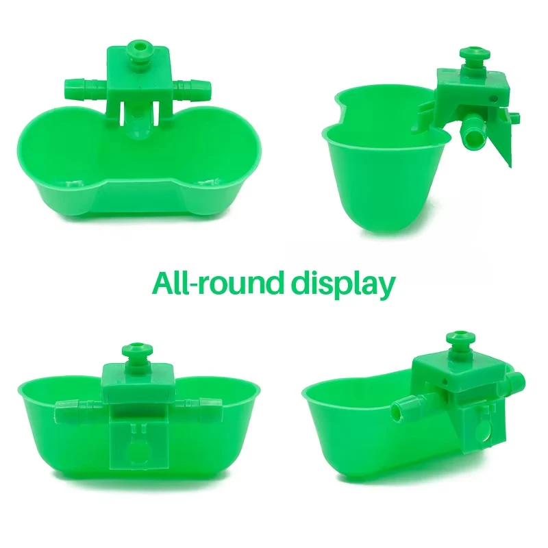 5/10/20 PCS Automatic Bird Quail Drinking Bowls, Chicken Poultry Watering Equipment Waterers, Double Cups Drinker with Screws