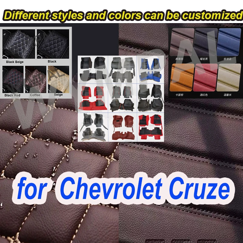 

LUXURY Custom Automotive Car Floor Mats For Chevrolet Cruze 2009 2010 2011 2012 Auto Luxury Leather Men Women Car Mats