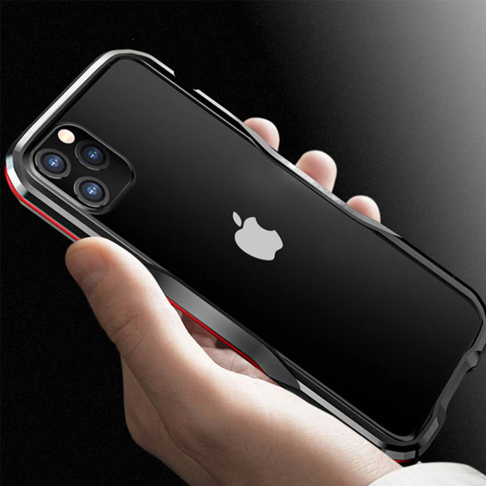 Luphie Metal Bumper for iPhone 12 Pro Max 11 Case SE Aluminium Frame Protective Cover for iPhone X Xs MAX Xr 7 8 Plus Bumper