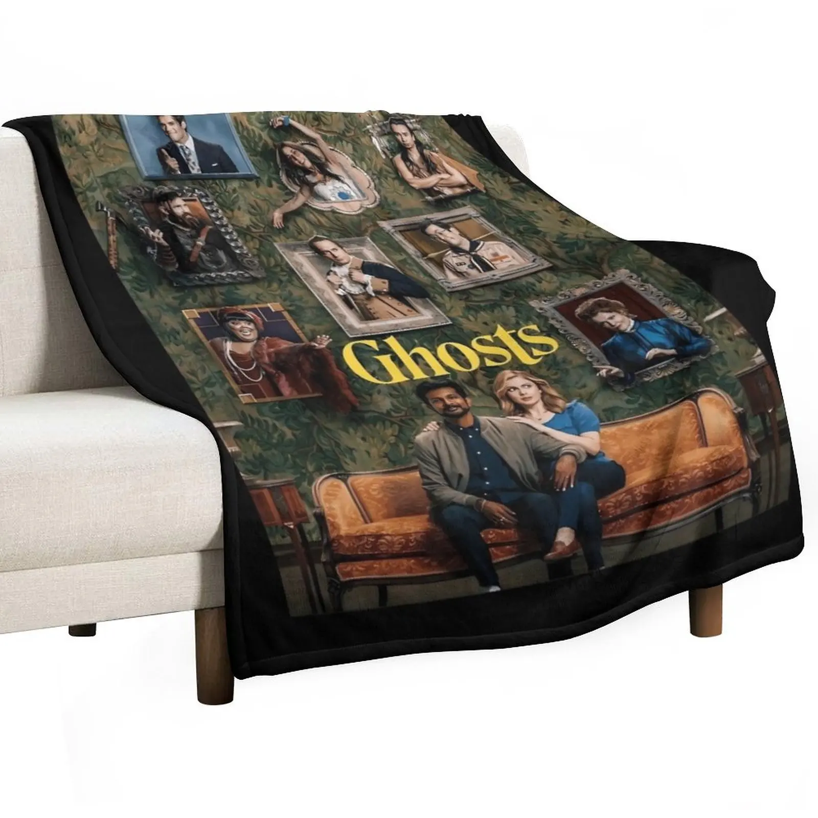 

Ghosts CBS . \t Throw Blanket Stuffeds Sofas wednesday Blankets