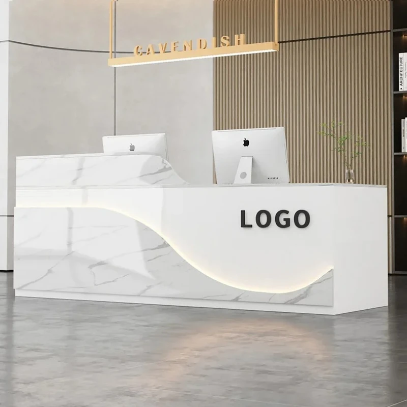

Commercial Glamour Bar Counter Senior Unique Classic Simple Modern Reception Desk Professional Mostrador Commercial Furniture