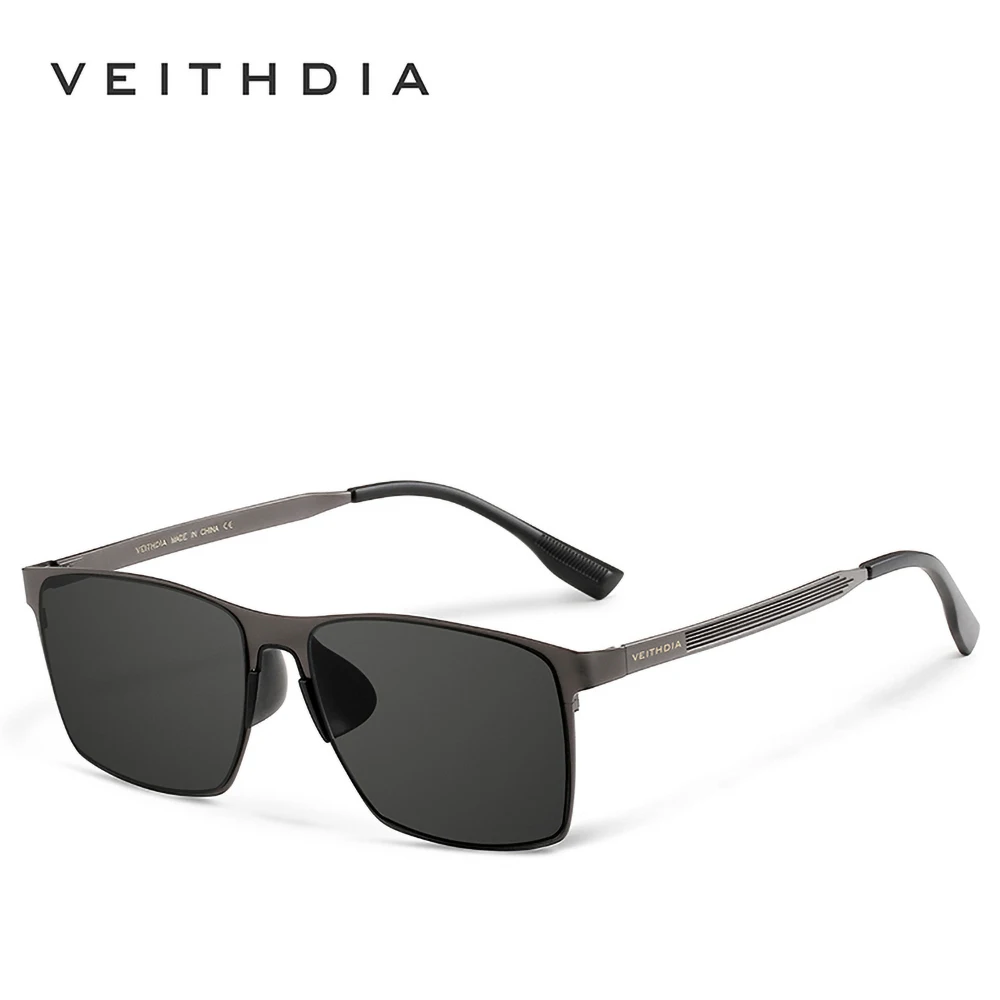 VEITHDIA Nuovo Arrivo Moda Occhiali Da Sole Polarizzati UV400 Nylon Sport All'aria Aperta Occhiali In Acciaio Inox Occhiali Unisex FA08226