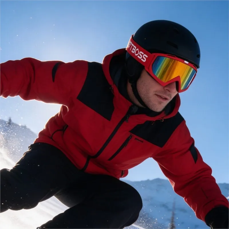 Multi-scene Adult Night Goggles for Ski & Motorbike, With Double Layer Anti Fog & UV Protection, Snow Barrier, Elastic Strap 5