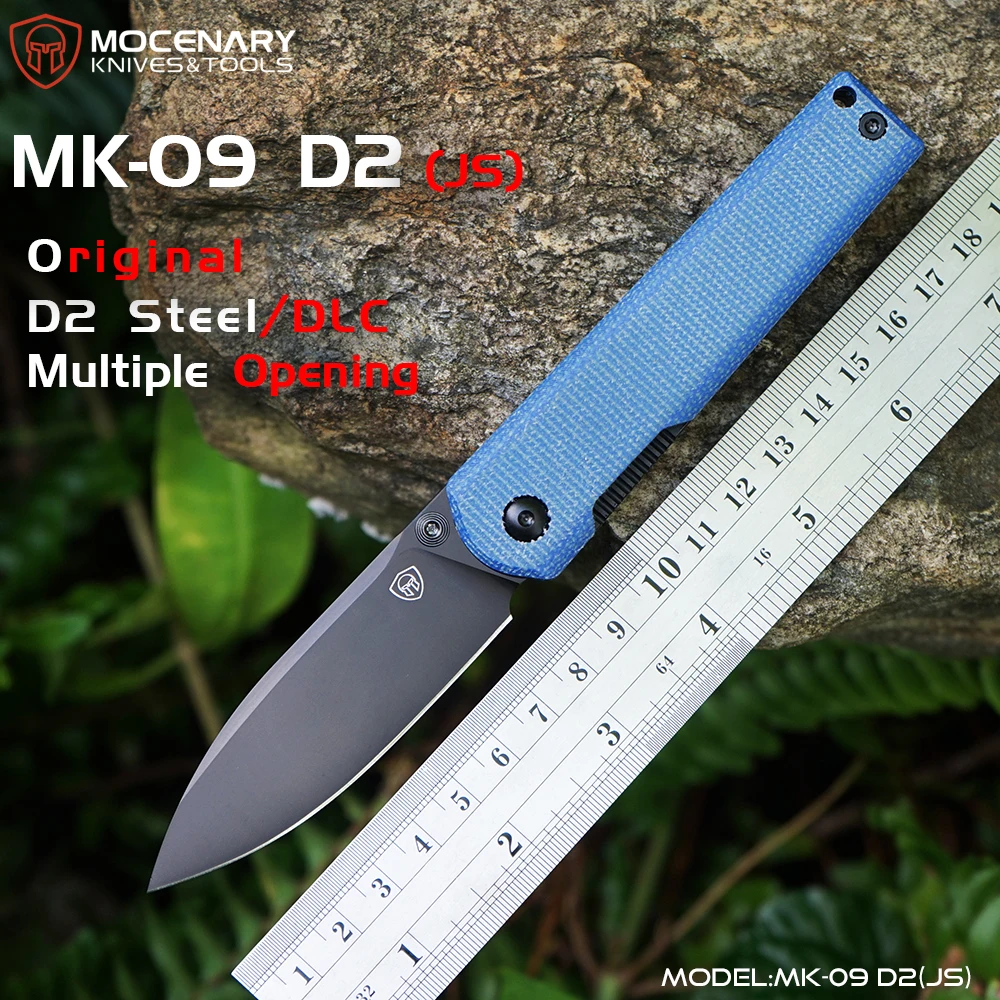 

Mocenary Knives High Hardness D2 Steel Folding Pocket Knife Camping Knives Outdoor Survival Tools EDC Front Flipper MK-09 DLC