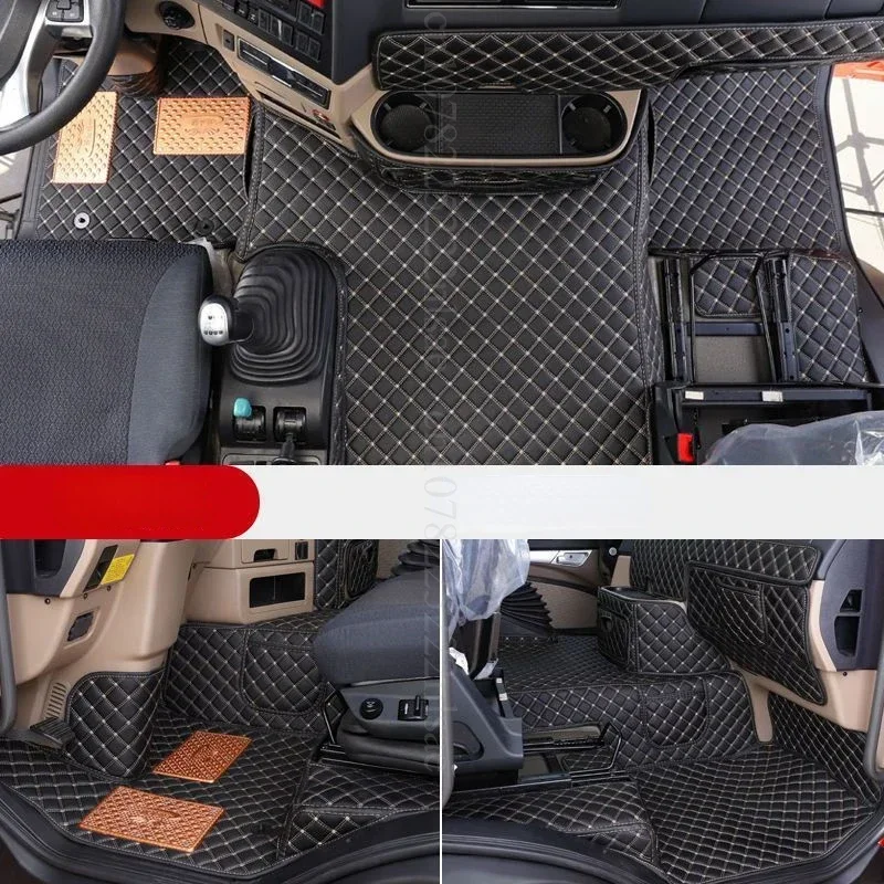 For Howo T5G 2024 Accessories Foot Mats High Floor Dump truckPads Surrounded Truck Supplies Cab Decoration