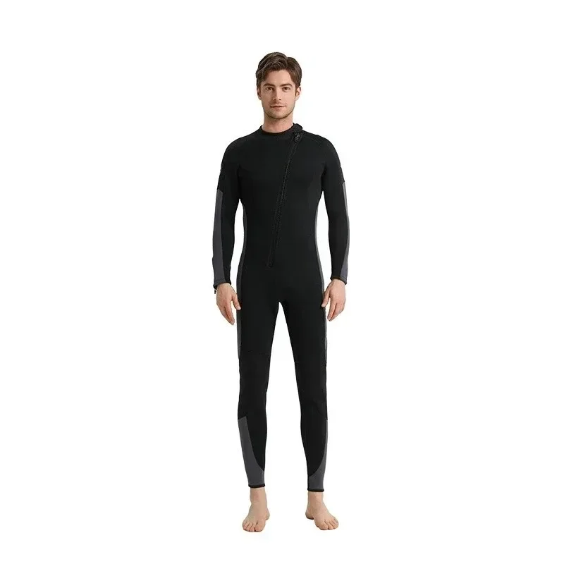 

Outdoor New 3mm Long-sleeved Thermal Wetsuit Men's One-piece Sunscreen And Waterproof