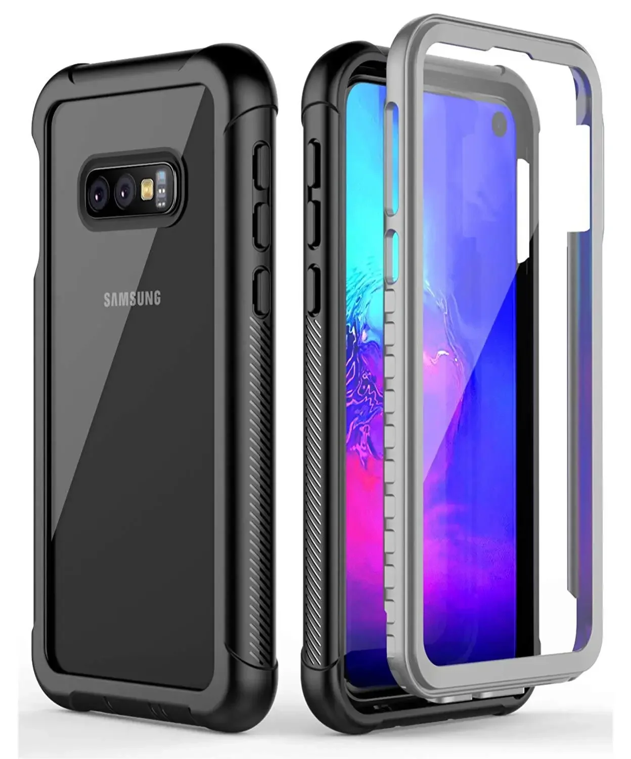 Full Body Protection Phone Case for Samsung Galaxy S24 S23 Ultra Note 20 S10 S9 S8 Clear Shockproof Cover with Screen Protector