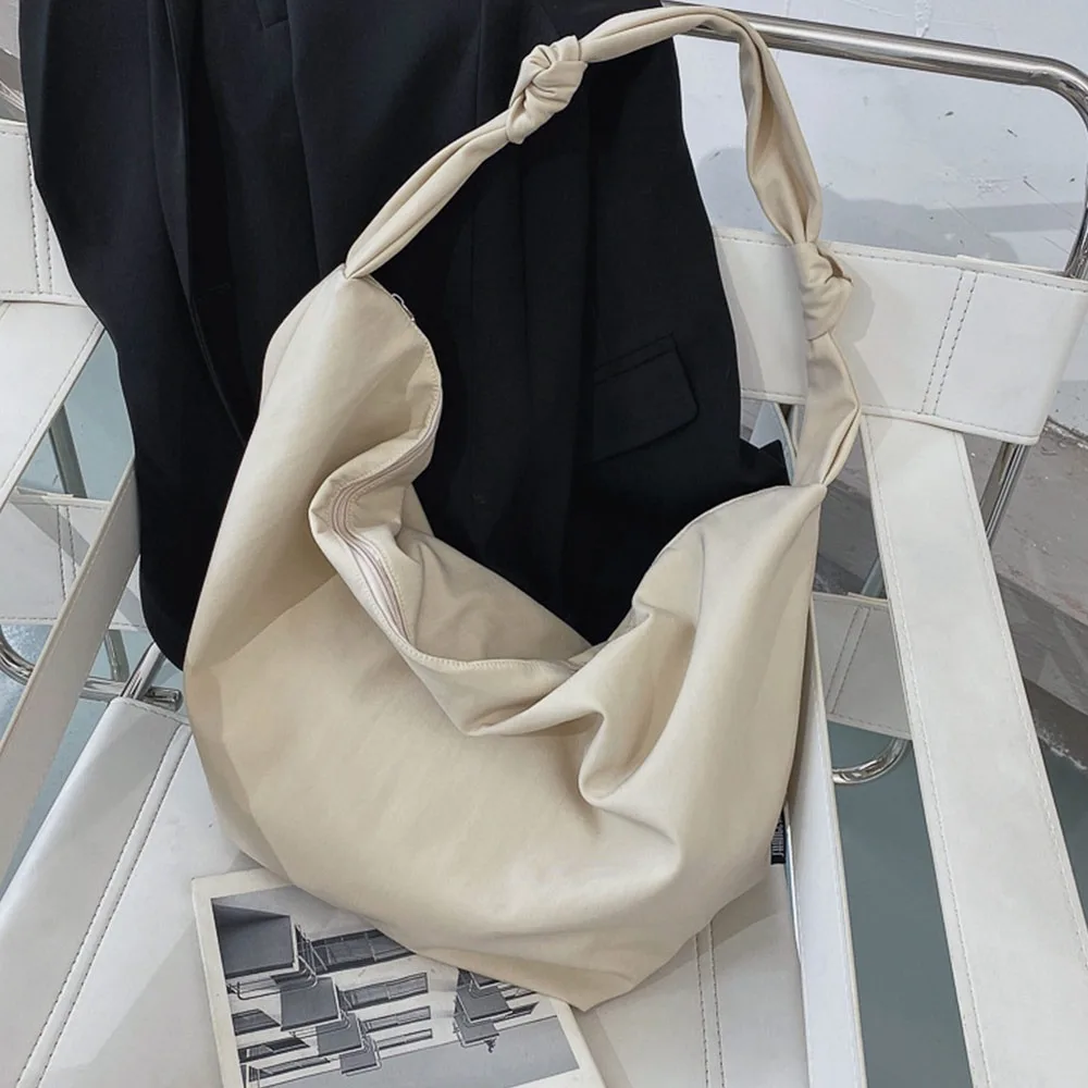 

Простые однотонные большие сумки-тоут, нейлоновая парусиновая водонепроницаемая тканевая сумка-мессенджер, большая вместительная корейская женская сумка