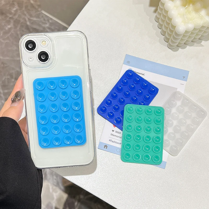 

Silicone Suction Cup Phone Case For Poco M6 X6 X5 X4 X3 Pro F4 C65 Double-Sided Anti Slip Transparent Shockproof Soft Cover