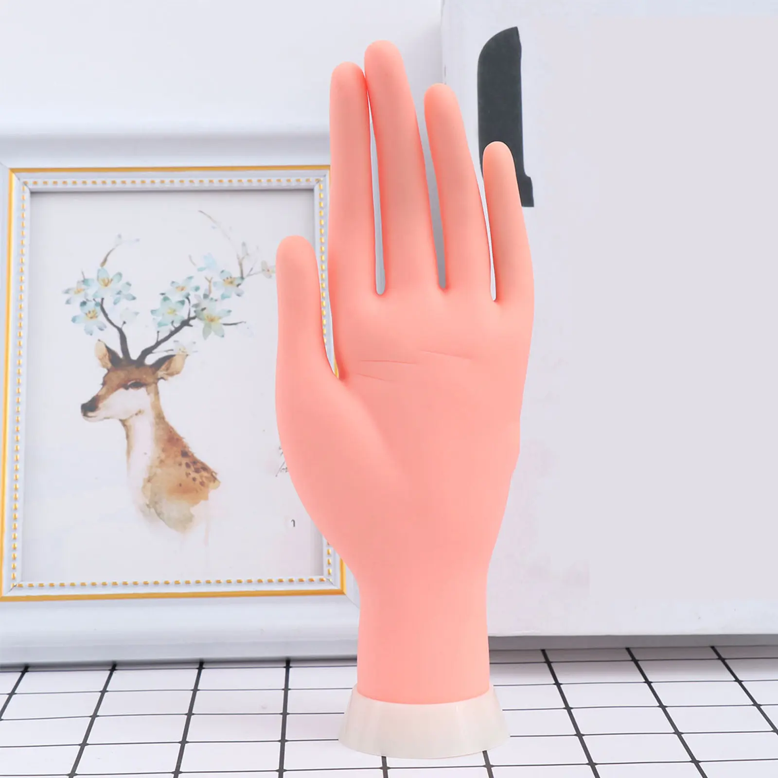 

Гибкая тренировочная рука для маникюра с реалистичной текстурой кожи, инструмент для обучения нейл-арту для начинающих, гибкие пальцы