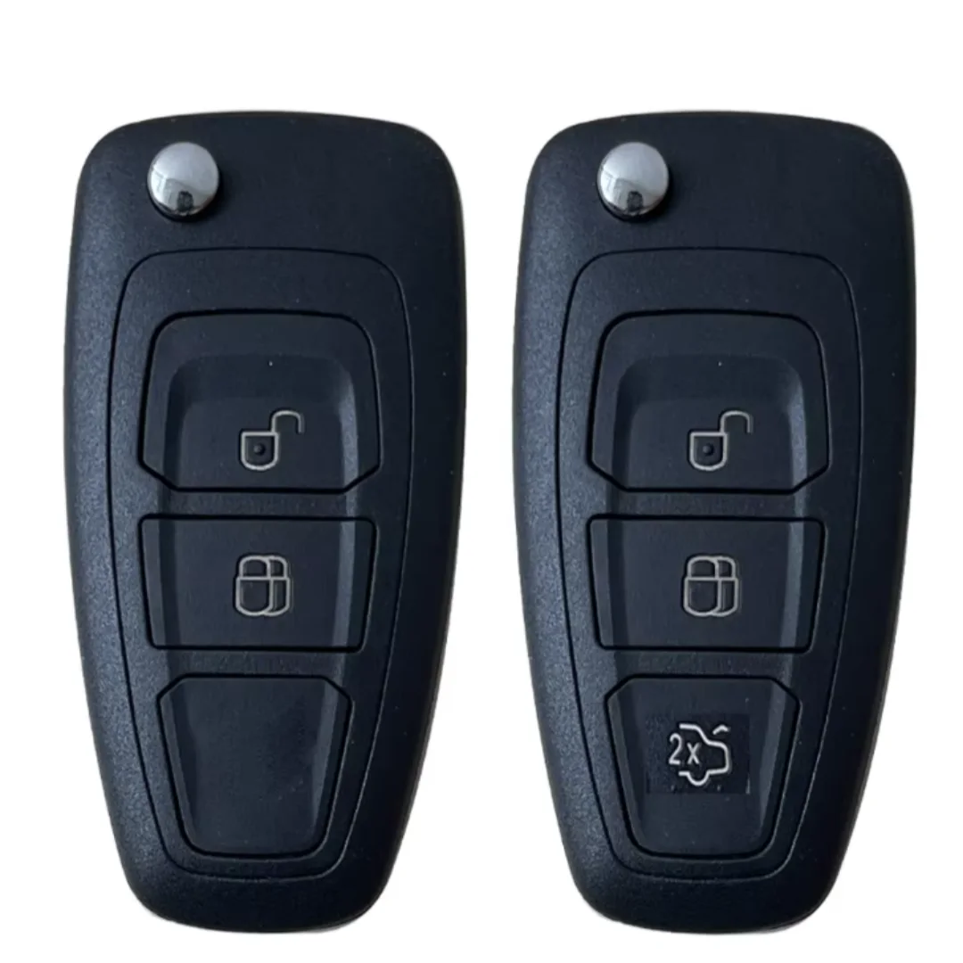 1PCS For Ford Focus Mk1 Mondeo Transit Connect FO21 Key Uncut Blade 3 Buttons Filp Remote Car Key Case Shell With Sticker