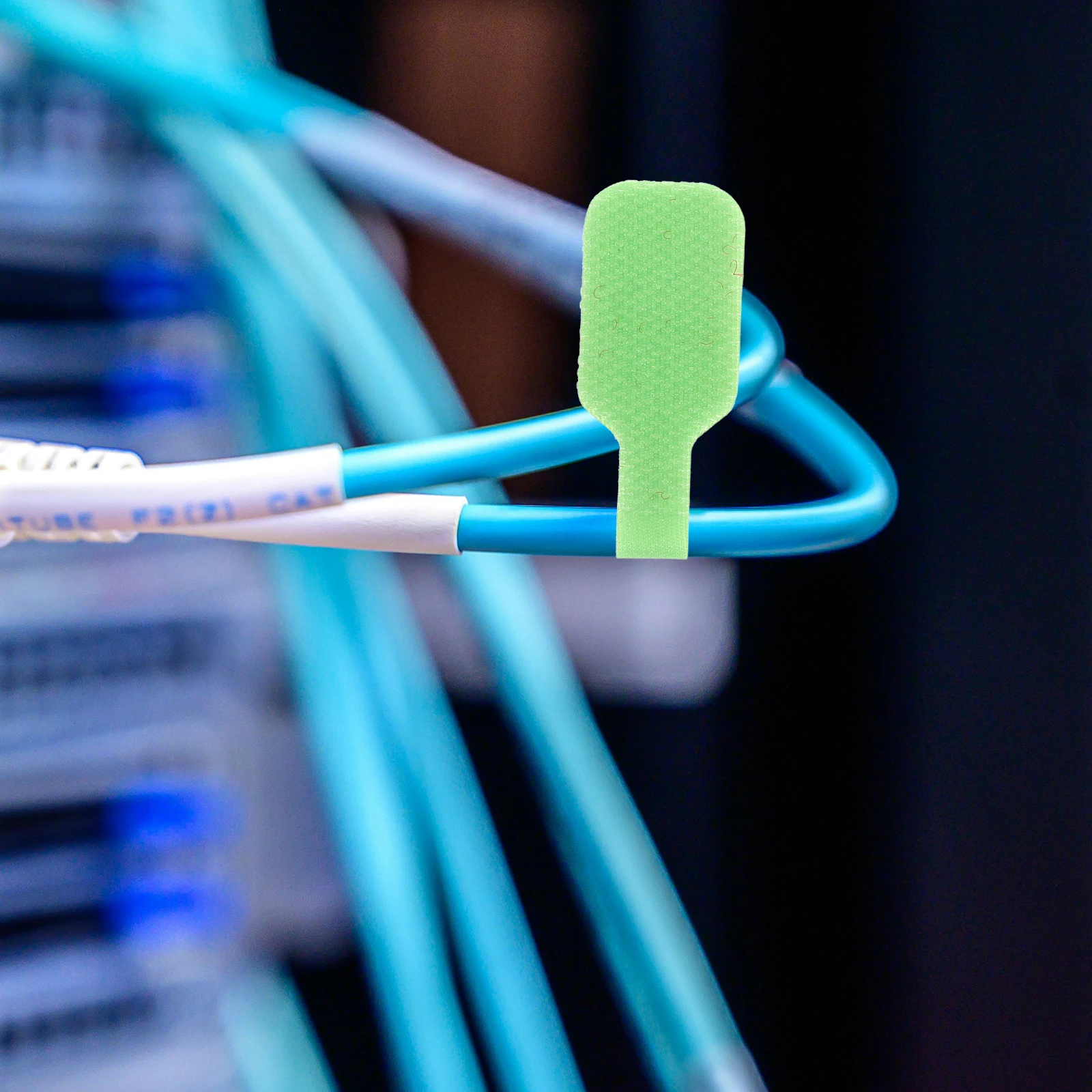 56Pcs Cable Management Straps Multi-Color Writable Reusable Hook and Loop Cable Labels for Home Office Data Center Wire