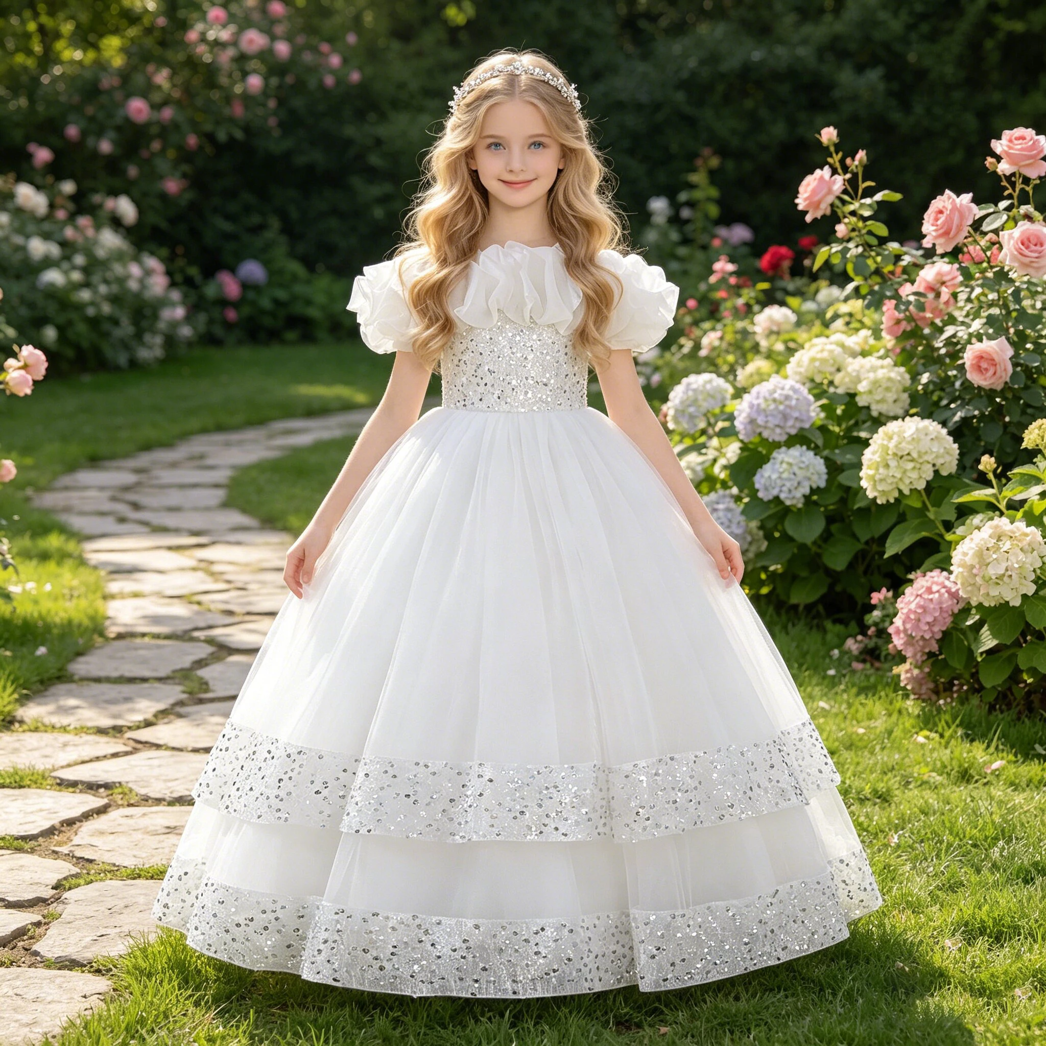 Vestido de Gala de Honra Infantil Elegante