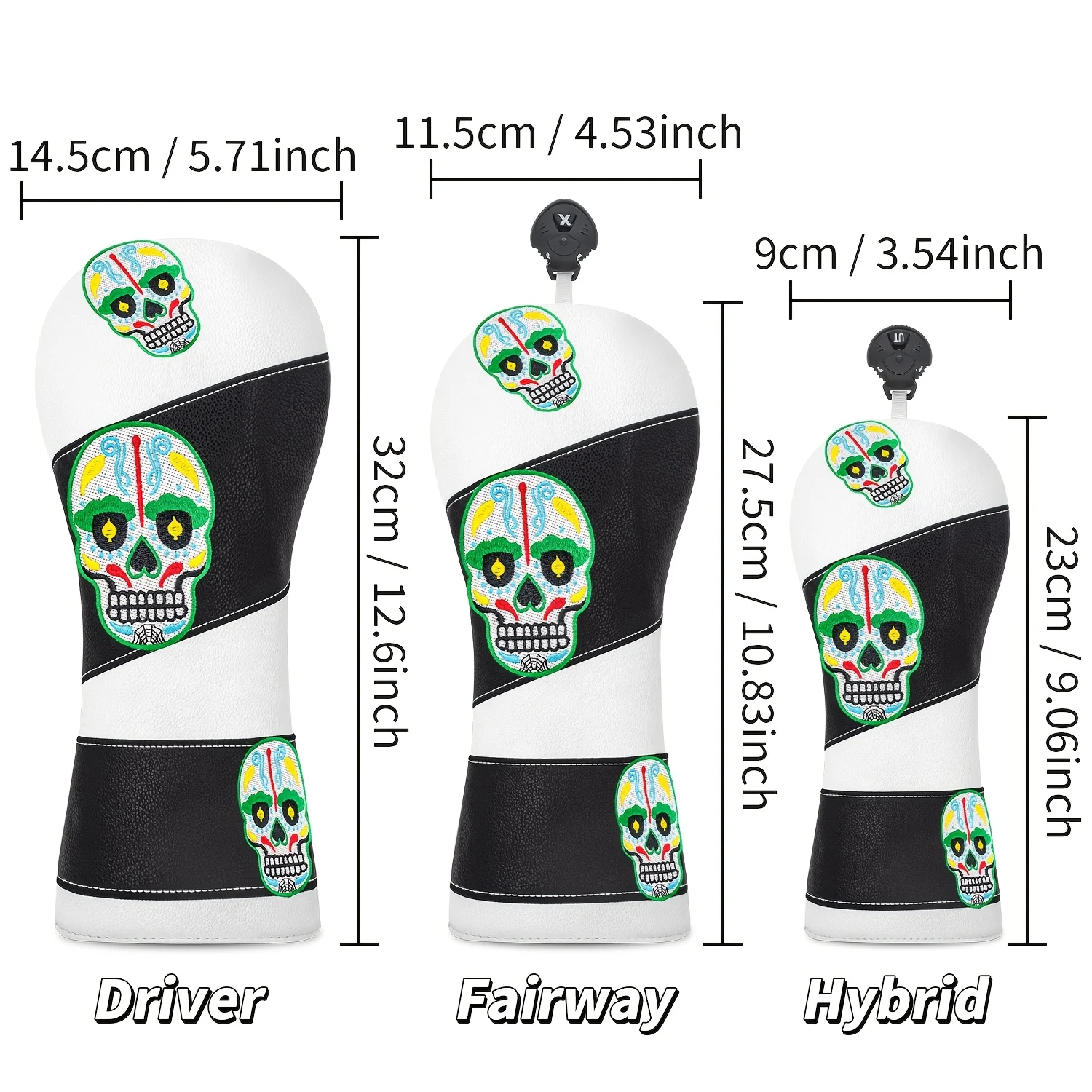 A High-Quality Skull Design Golf Club Head Cover-a Protective Sleeve for Golf Clubs (Suitable for Drivers,Fairways And Hybrids) image 6