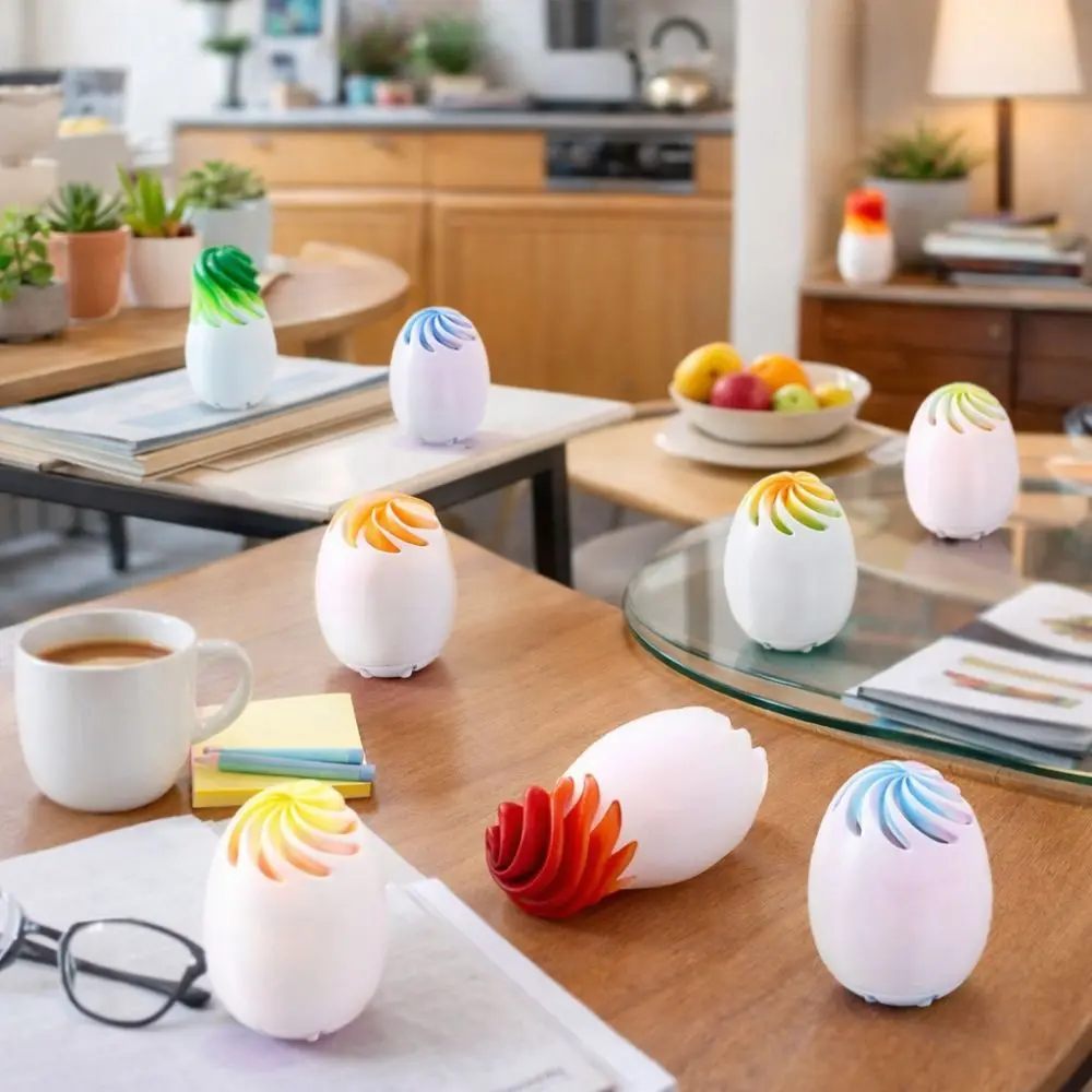 3Dプリント回転式エッグトイ カラフルパズル イースタースパイラルエッグ プラスチック製 不可能な貫通玩具 家庭 オフィス用