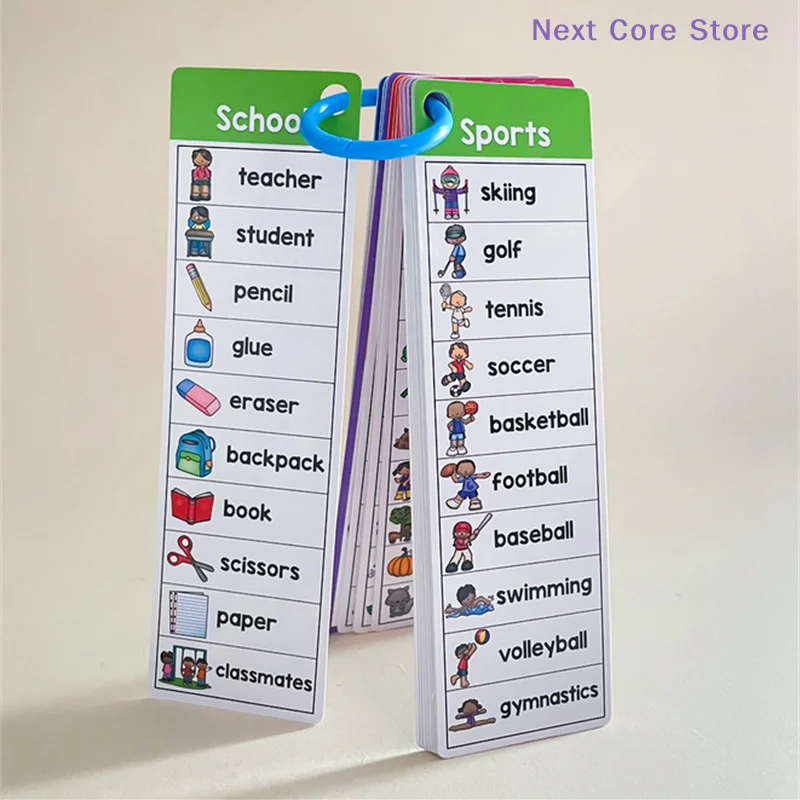 [NC]Kindergarten Primary School English Vocabulary Season Weather Animal Daily Character Vocabulary Flashcard Teaching Aids[NC]
