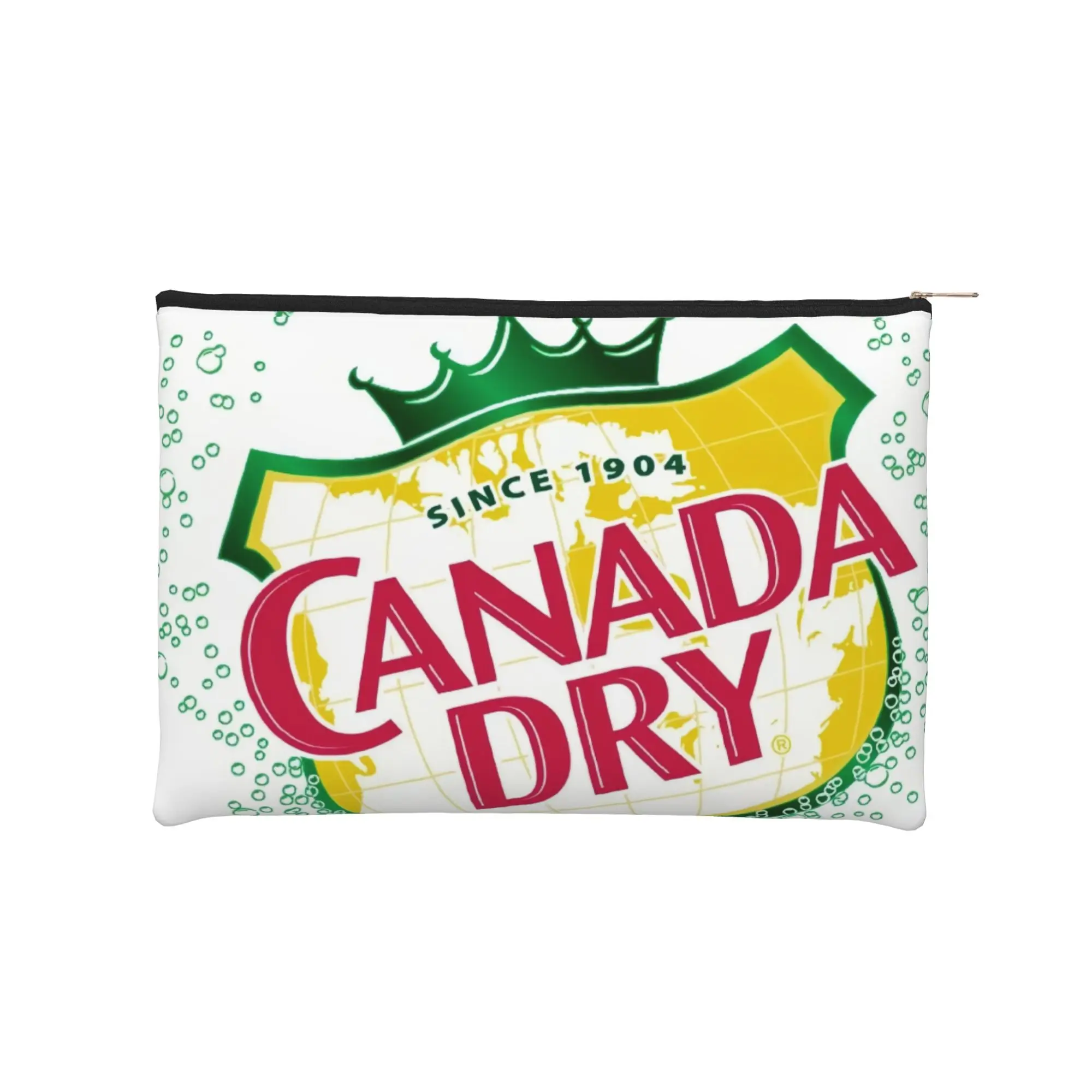 

Складная косметичка Canada Dry Shield с логотипом бренда, дорожная косметичка Canada Dry на молнии, несессер для путешествий