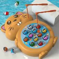 Children's Hamster Fishing Plate Toy Cartoon Mouse Fishing Fish Educational Toy Baby Parent-child Interactive Game Gift