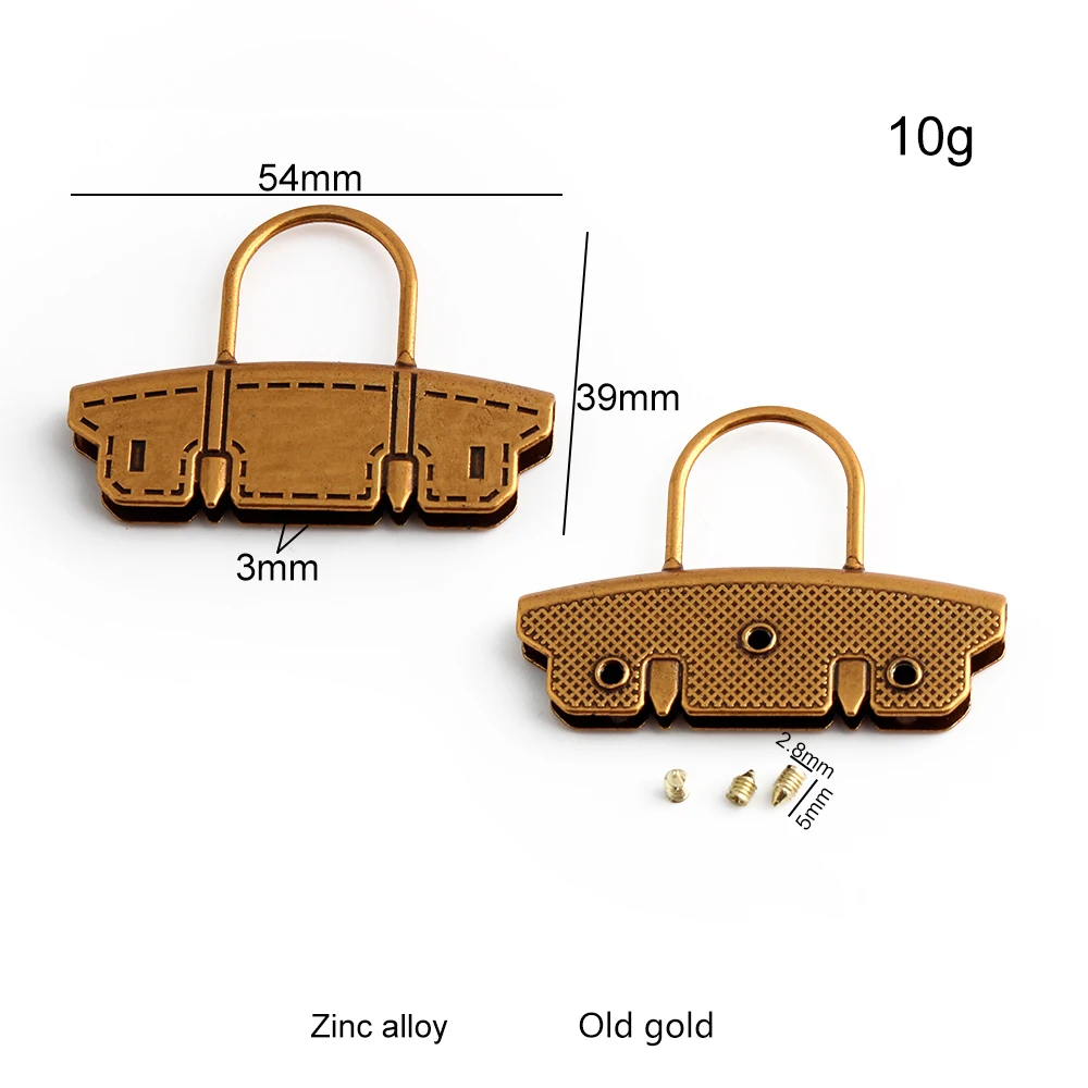 5/20/50PCS 54x39mm Miniature Metal Keychain Buckle For Women\'s Bag Crossbody Handbag Purse Pendant Mini Gift Charm Accessories