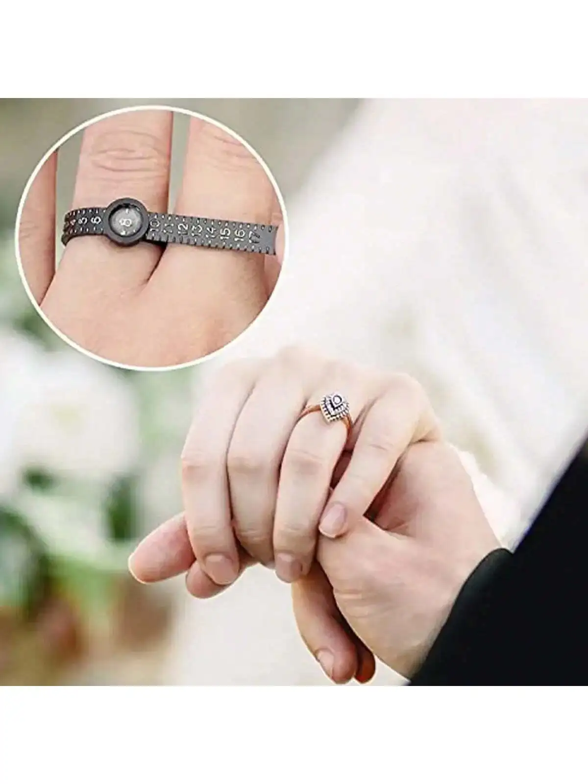 Ring Sizer Measuring Tool, Reusable Finger Size Adjuster For Loose Rings