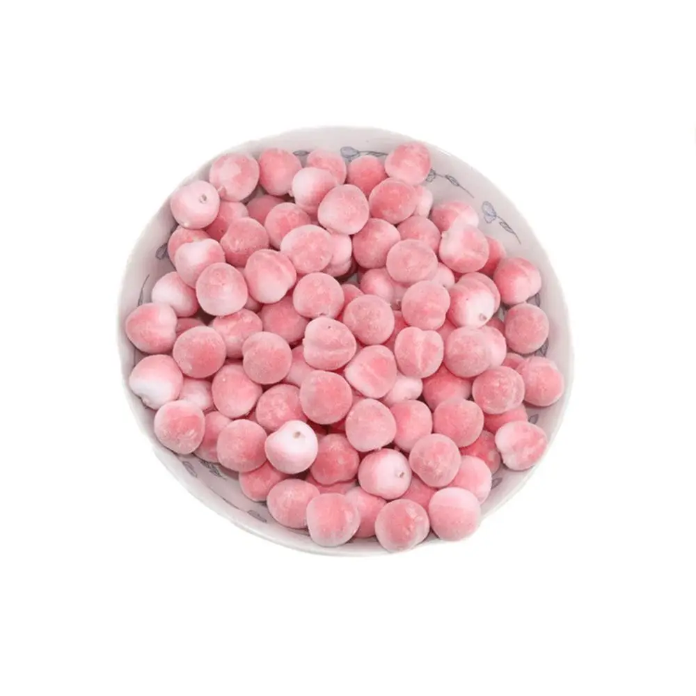 20pcs Handmade Simulated Mini Peach Realistic Foam Artificial Peach Fruit Material 2-3.5cm Cartoon Simulated Fake Fruits