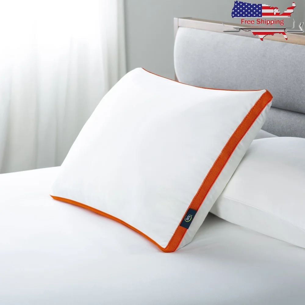 

Medium Support Memory Foam Pillow Adjustable Comfort Pressure Relief Hypoallergenic Cover Standard Size Plush Fiber Fill