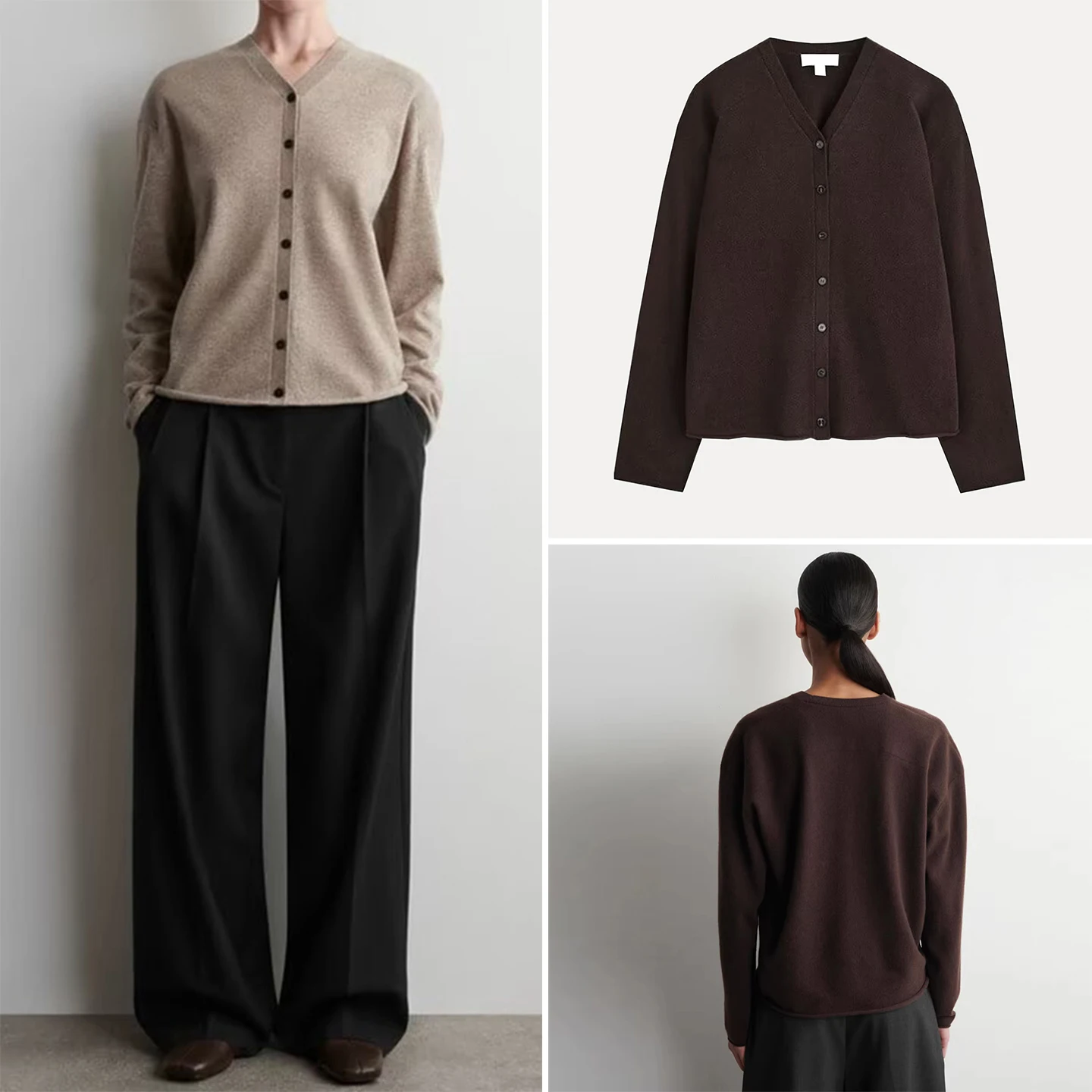 

Модный повседневный женский кардиган с длинными рукавами, V-образным вырезом и пуговицами, весна 2026, разноцветный, вязаный свитер Z-образной вязки