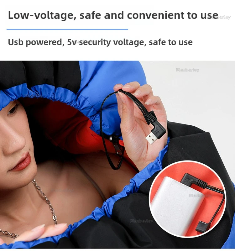 الذكية شحن التدفئة كيس النوم التخييم كيس النوم بطانية الشتاء موسم الشتاء الظهر سيارة التخييم المشي لمسافات طويلة الصيد #3