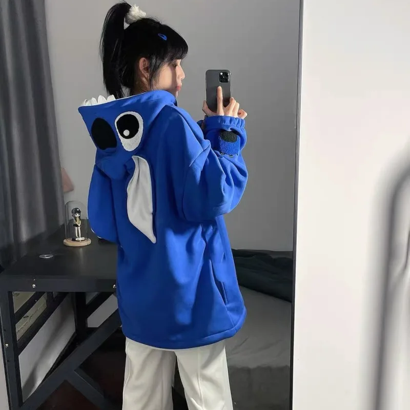 Abrigos de felpa de 100th Aniversario de Disney Stitch para mujer, abrigos casuales sueltos con cremallera, chaquetas sólidas con diseño de orejas