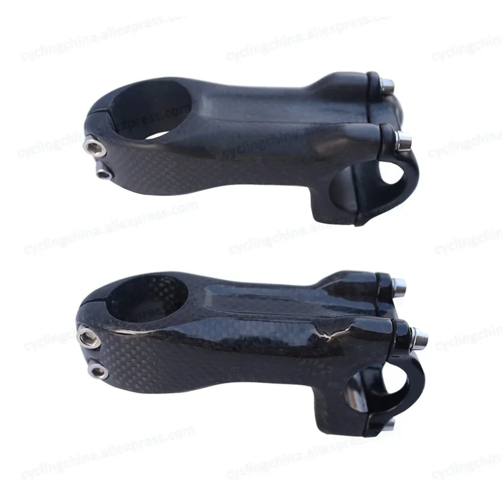 No Logo 3K Gloss/Matte Carbon Bike Stem -6 Degree OD1/OD2 Road/Mountain Bike Riser Handlebar Clamp 25.4/31.8mm Bicycle Parts