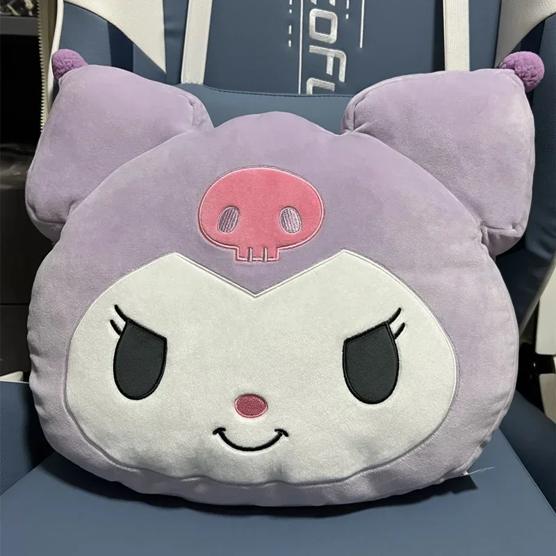 New Sanrio Kuromi Comfortable Plush Stuffed Dolls Kawaii Cartoon Sofa Cushion Pillow Toy Birthday Gift For Girls Toy 37x30cm