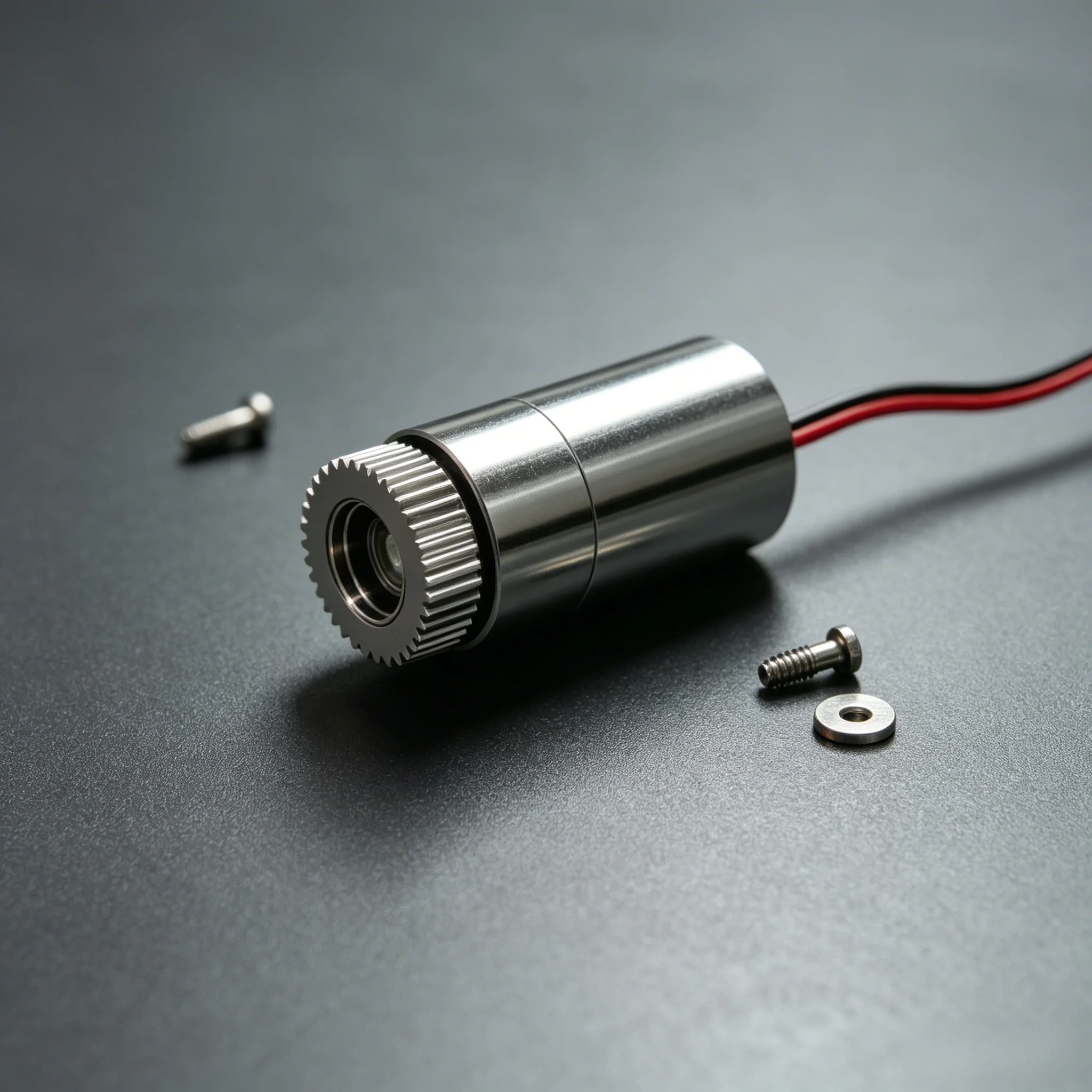 1PC 650nm Red Laser Module Head 100mW Power Focusable Line Cross Point Glass Lens Industrial Class for DC 3V-5V Voltage