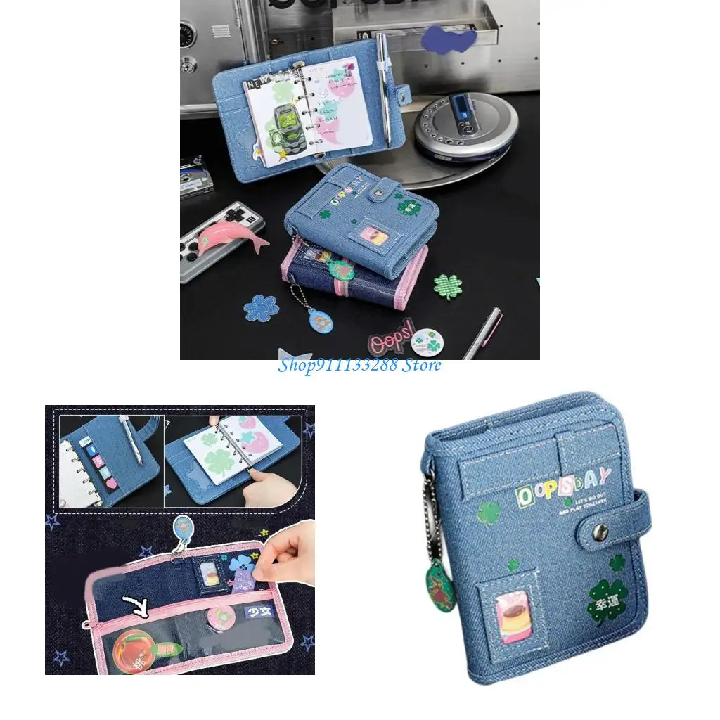 G88D Sweet Clovers Caders Scrapbook Journal Notepad Small Notebook Retro Notebook