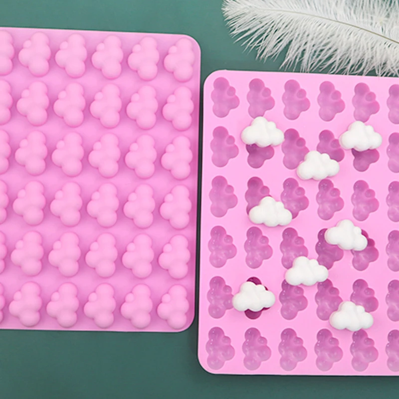 Stampo in silicone nuvole: forma meteorologica per cottura fai da te, torte, cioccolato, fondente, cubetti di ghiaccio, mousse e decorazioni per torte