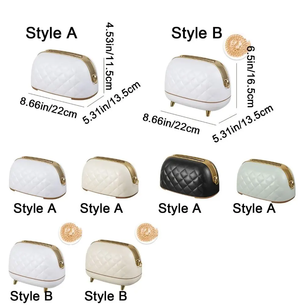 صندوق مناديل على شكل حقيبة بلاستيكية حديثة بسعة كبيرة مع علبة مناشف ورقية زنبركية وحامل مناديل مزخرف للمنزل