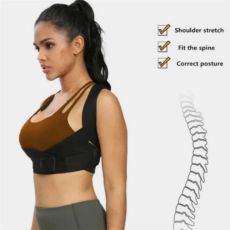 Adjustable Back Shoulder Posture Corrector Belt Clavicle Spine Support Reshape Your Body Home Office Sport Upper Back Neck Brace