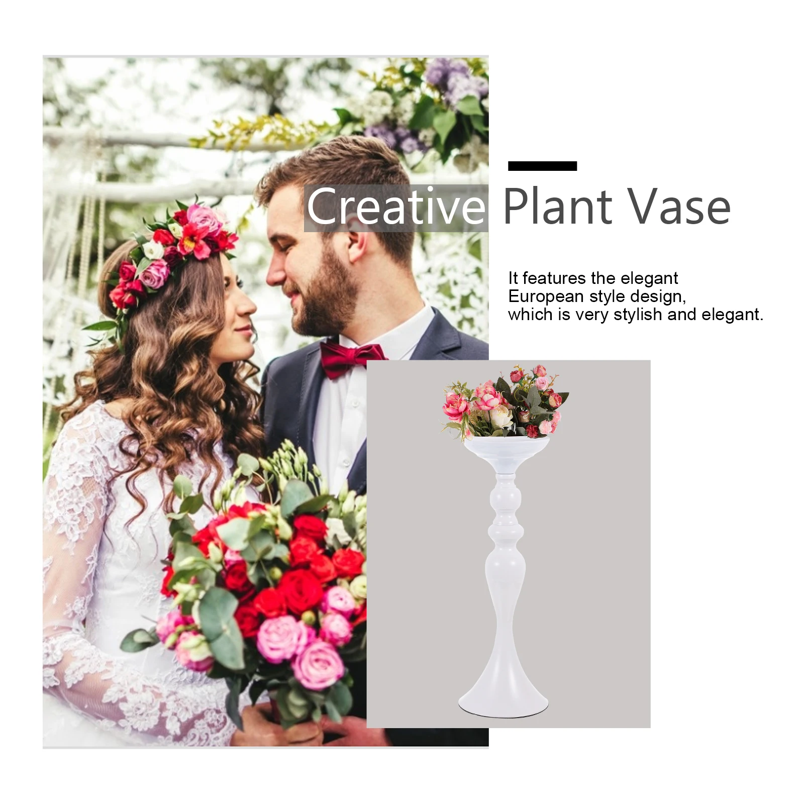 

Wedding Vase Candlestick Metal Flower Arrangement Holder Iron Flower Pot Decorative Centerpiece Table Decoration Gift For