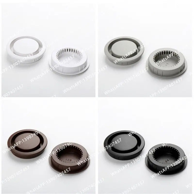 Round Plastic Ventilated Furniture Cabinet Wardrobe Invisible Grille Cover Diffuser Ventilation Hole