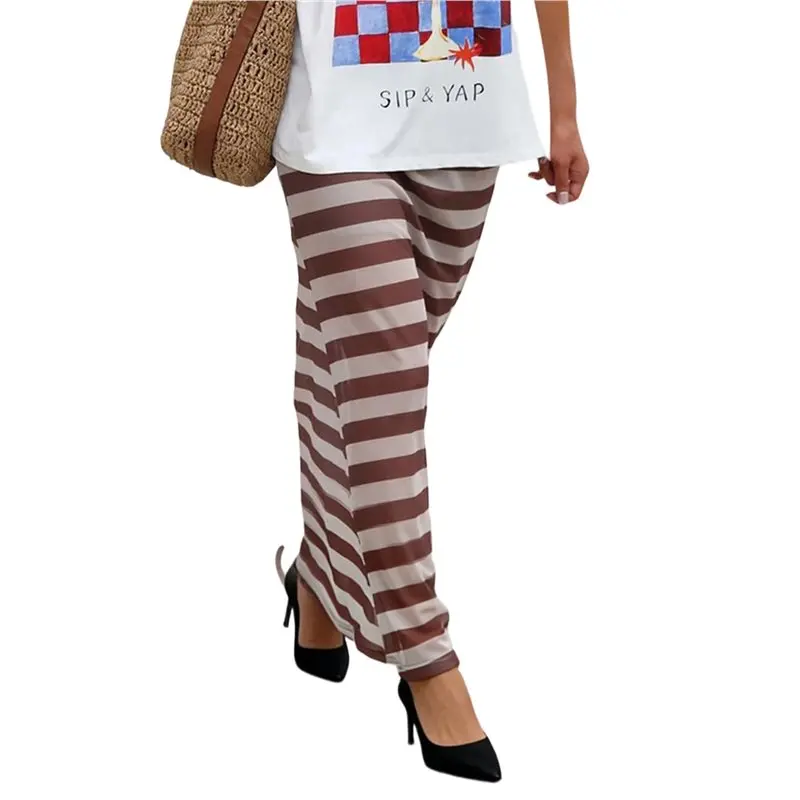 

CYL-Women's Polka Dots Mesh Skirts Elastic Waist Semi See Through Flowy Long Skirt Y2K Streetwear