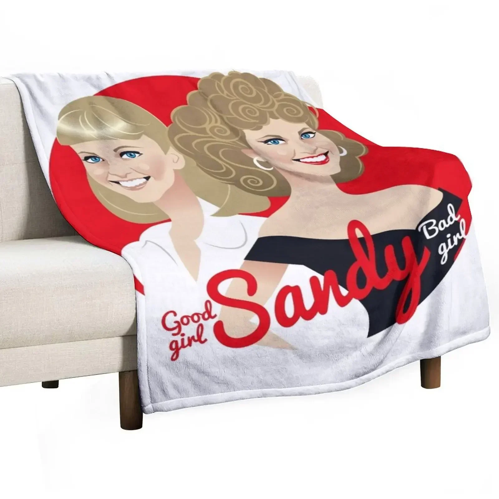 Good girl Sandy Bad girl selimut lempar tempat tidur Natal hadiah selimut