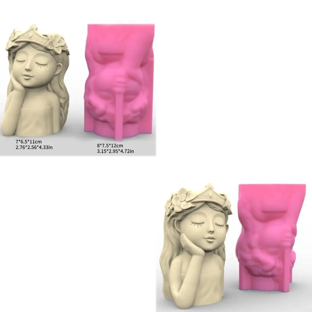 

Корона для девочек, держатель для ручек, форма для горшка, силиконовая форма для сочных плантаторов для декора своими руками