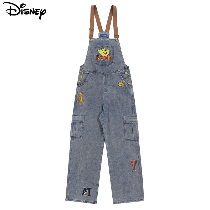 

Disney New Arrival Top Fashion Spring And Summer Women Cartoon Mickey Mouse Sequin Sticks Denim Overalls Strappy Pants