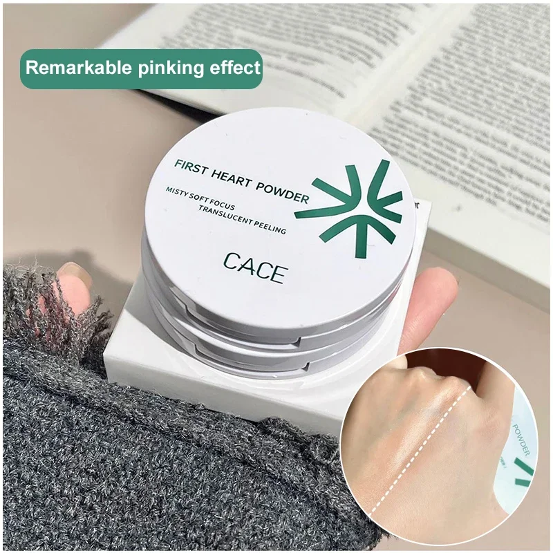 Transparent White Face Pressed Powder Matte Compact Long Lasting Oil Control Setting Powder Full Coverage Waterproof Makeup