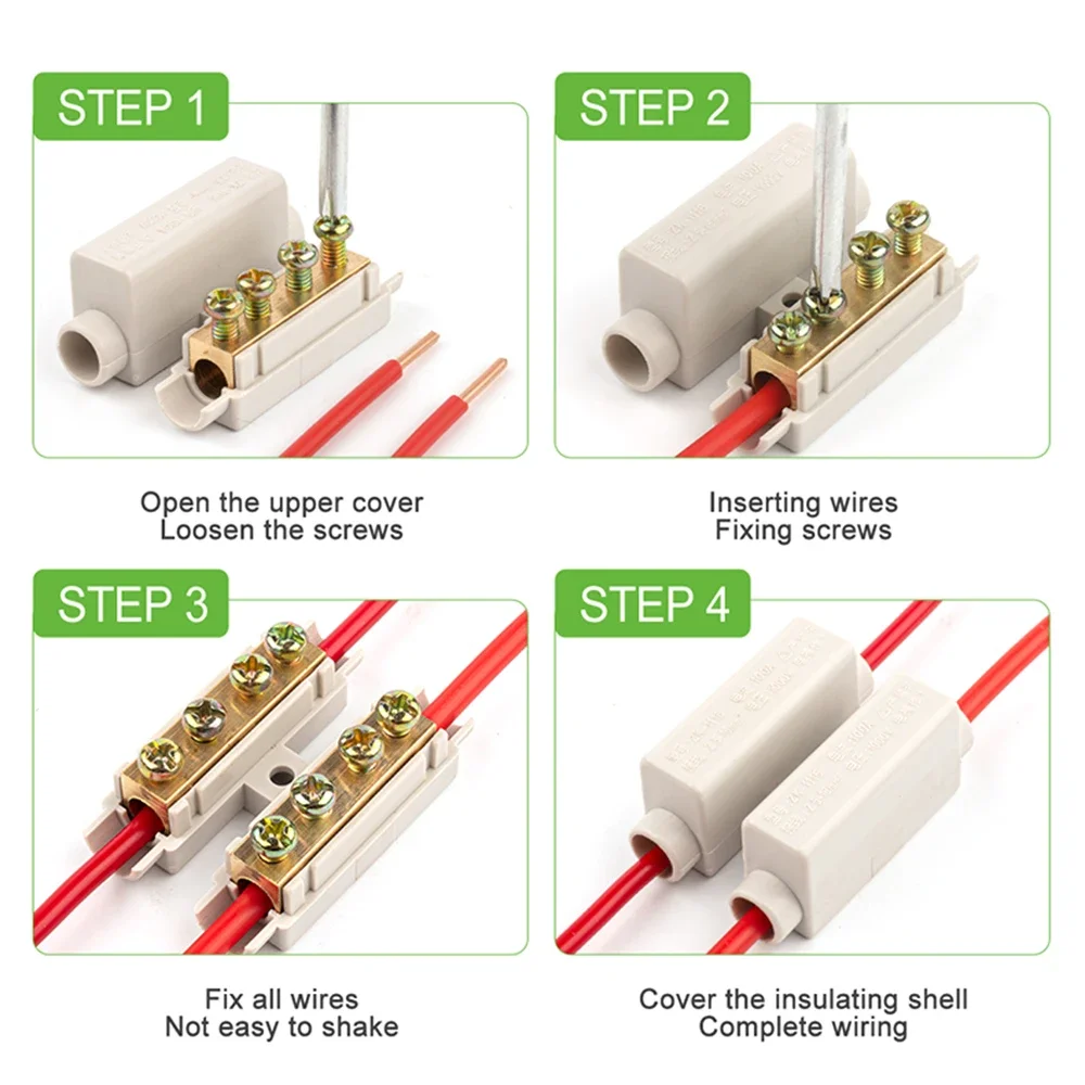1pcs Quick Wire connector 60A/400V 1 to 6mm2 Power 100A/1000V 2.5 to 16mm One input and one output splicing Cable terminal