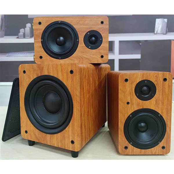 Som de áudio boa profundidade potência de madeira 8 polegadas 8 "alimentado 150W RMS Home Theater Cinema Bass Activo