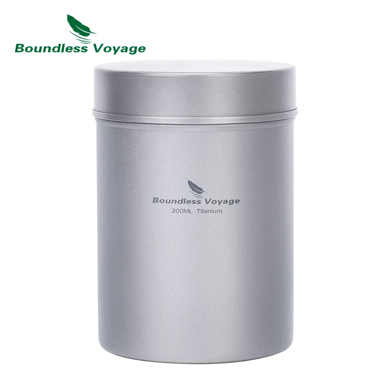 

Титановая чайная банка Boundless Voyage для кемпинга, кухни, банка для специй, кофейная банка