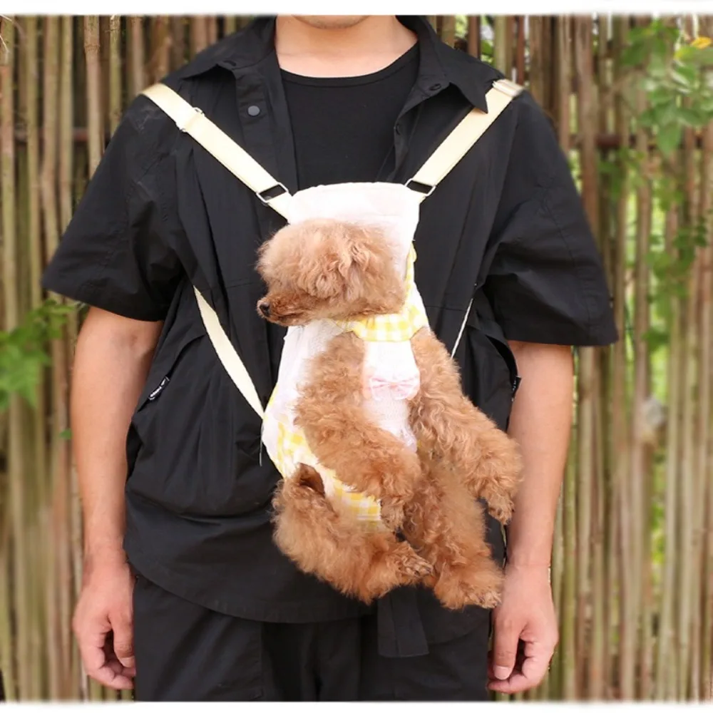

Breathable Pet Backpack Comfortable Adjustable Straps Pet Carriers Bag Polyester Handbag Style Cat Backpack Small Dog Transport